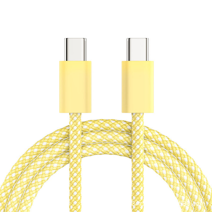 Braided USB-C to USB-C fast charging and data cable with reinforced nylon braid Bowlift
