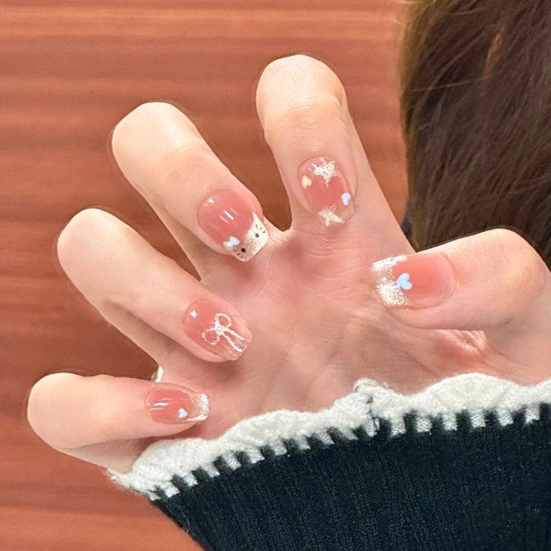 Artificial nails with creative design elements Bowlift