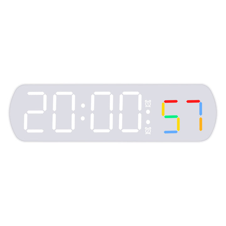 Digital radio alarm clock with multicolored LED display Bowlift