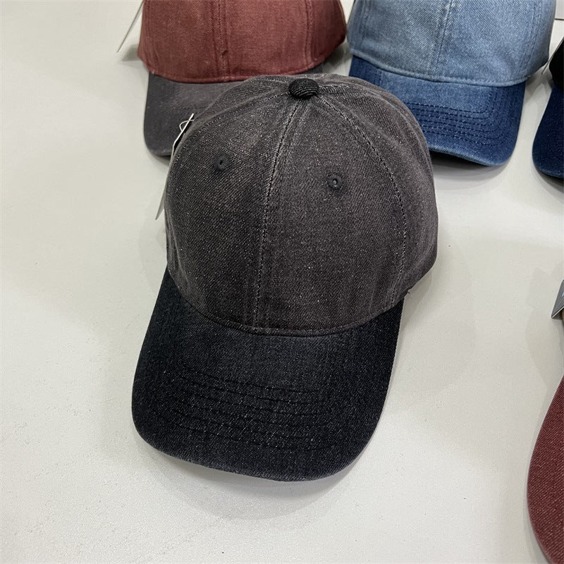 Men's Denim-Style Adjustable Cap Bowlift