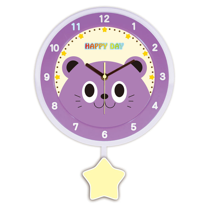 Wall clock with colorful animal design Bowlift