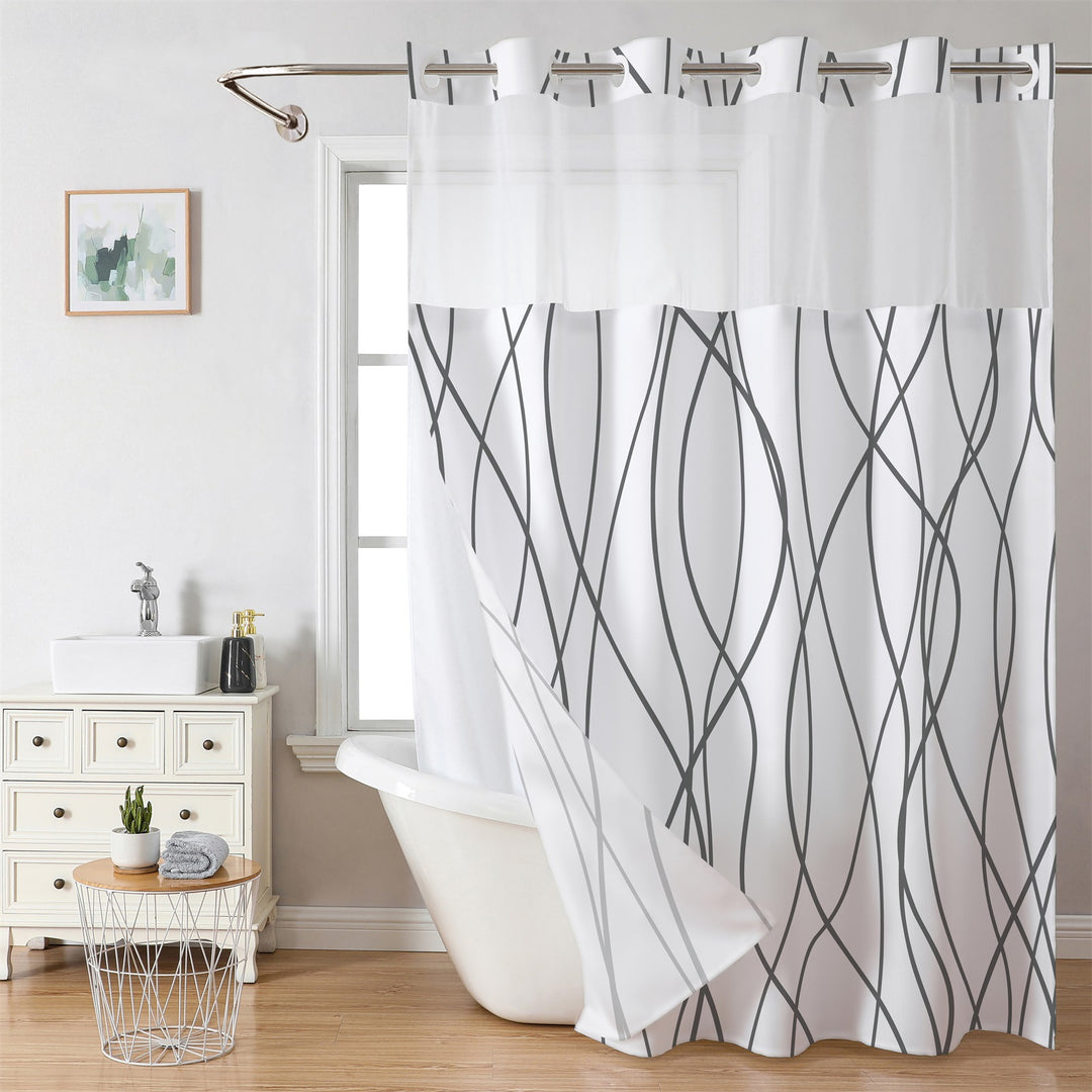 Artistic Floral Shower Curtain Bowlift