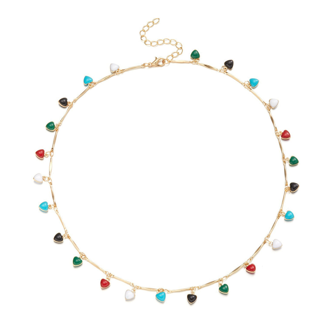 Heart Charm Statement Necklace Bowlift
