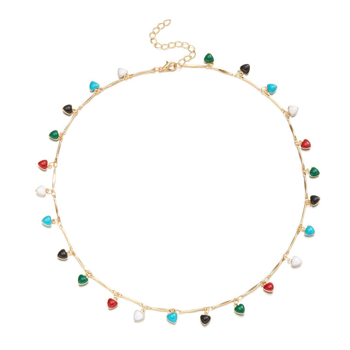 Heart Charm Statement Necklace Bowlift