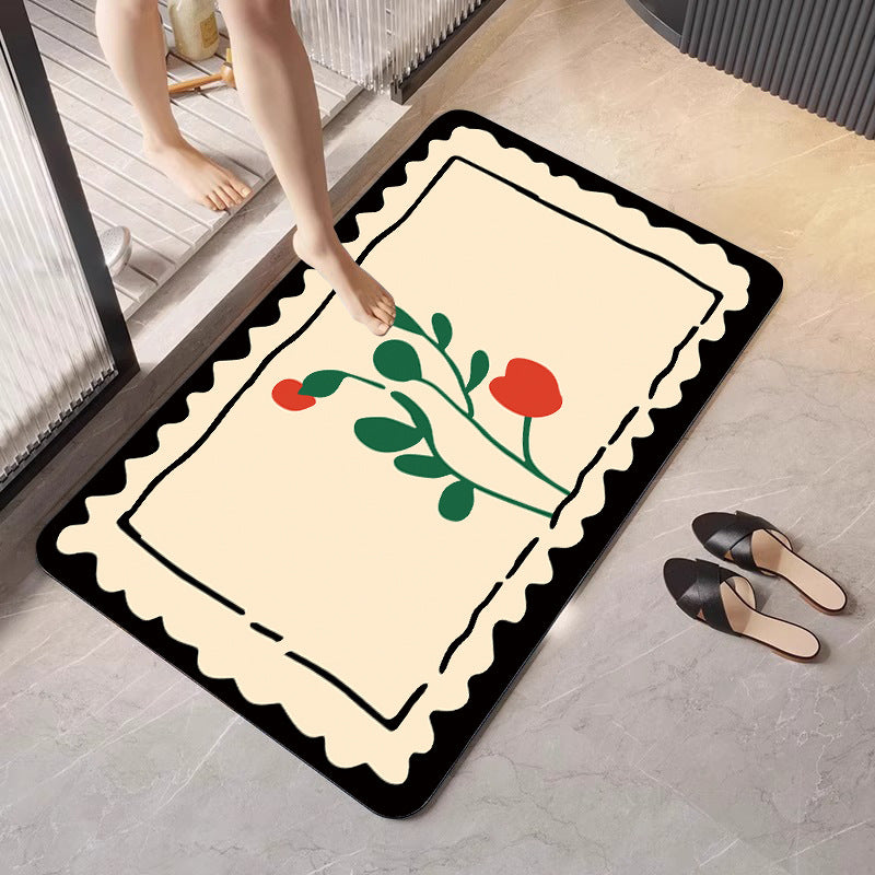 Playful Cartoon Dog-Themed Bath Mat Bowlift