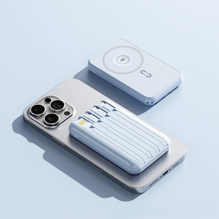 Portable power bank with wireless charging function and integrated smart technology Bowlift