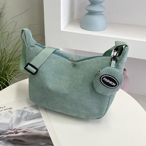 Casual Corduroy Crossbody Bag Bowlift