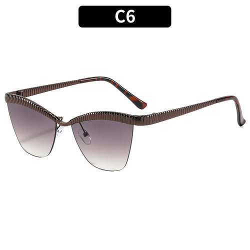 Stylish Cat-Eye Sunglasses with Unique Textured Frame