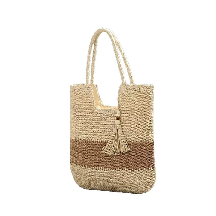 Woven Natural Material Crossbody Bag Bowlift