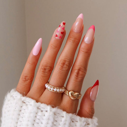 Artificial nail set with elegant French tips Bowlift