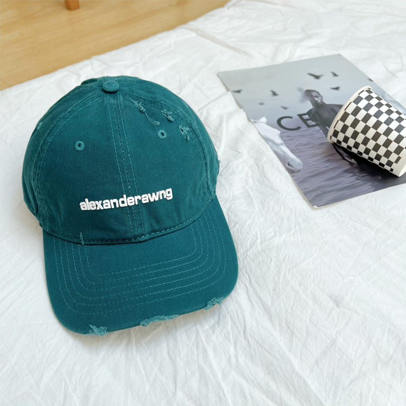 Unisex Distressed Cotton Baseball Cap Bowlift