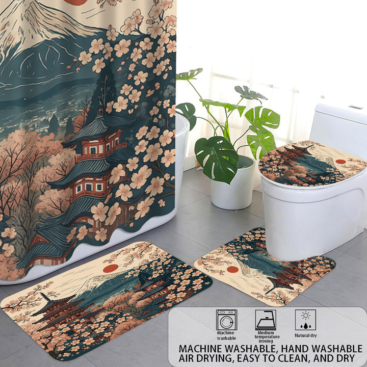 Cat-Themed Four-Piece Digital Bathroom Set Bowlift