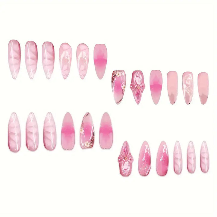 Decorative Floral Nail Art Extensions Bowlift