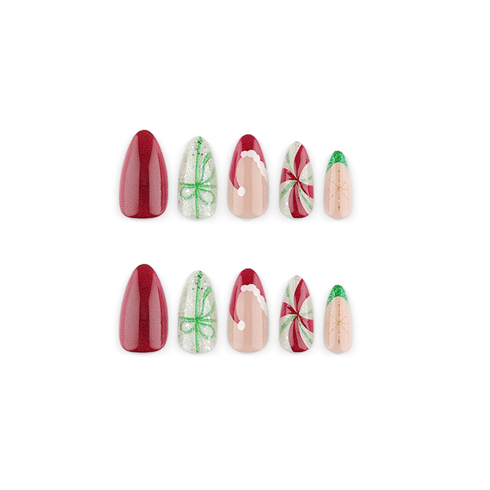 Artificial Christmas Art Nails Bowlift