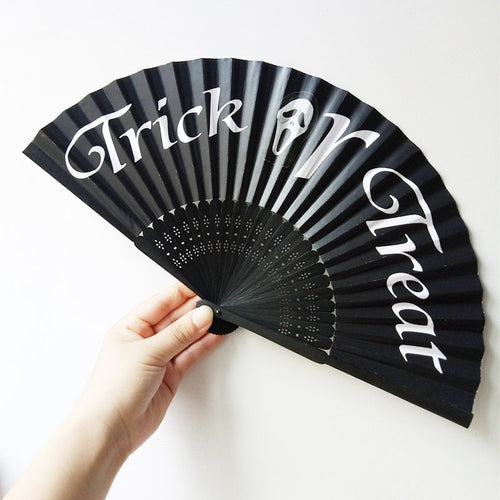 Ladies Fan with Creative Halloween Design Bowlift