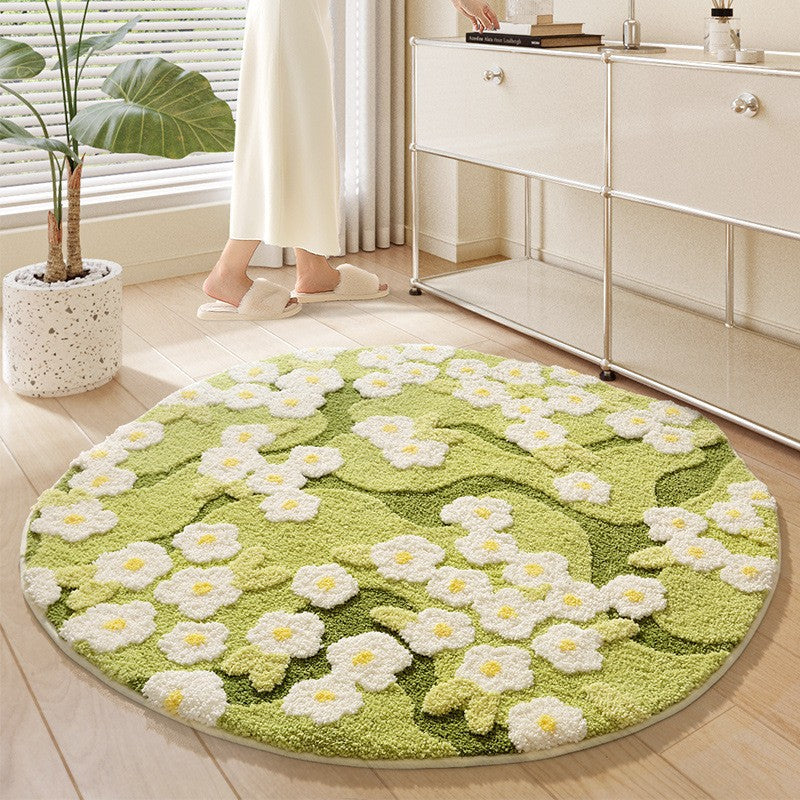 Unisex Floral Pattern Bath Mat Bowlift