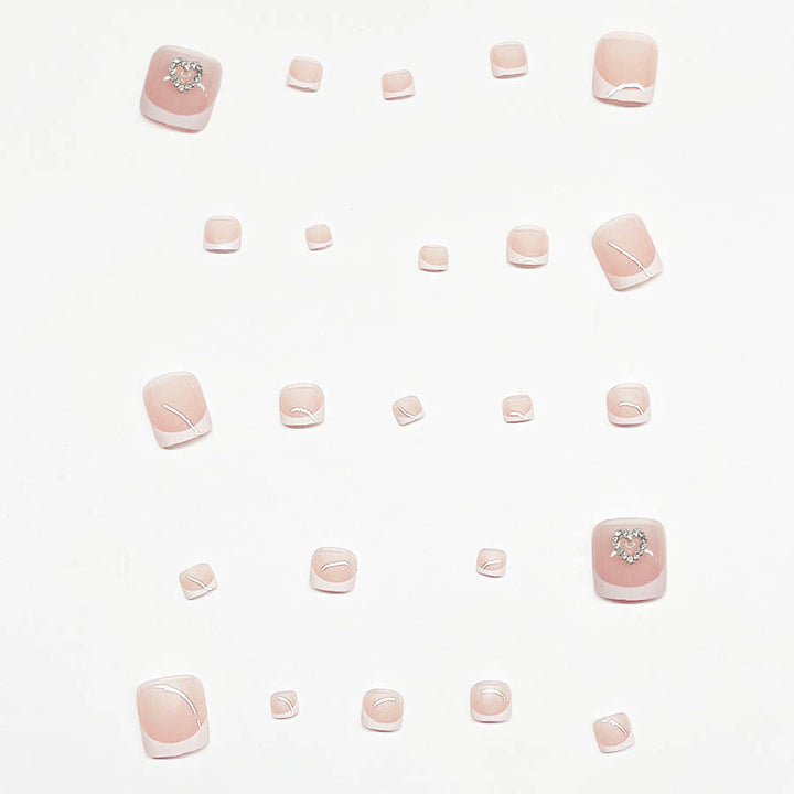 Acrylic nail set with playful heart design Bowlift