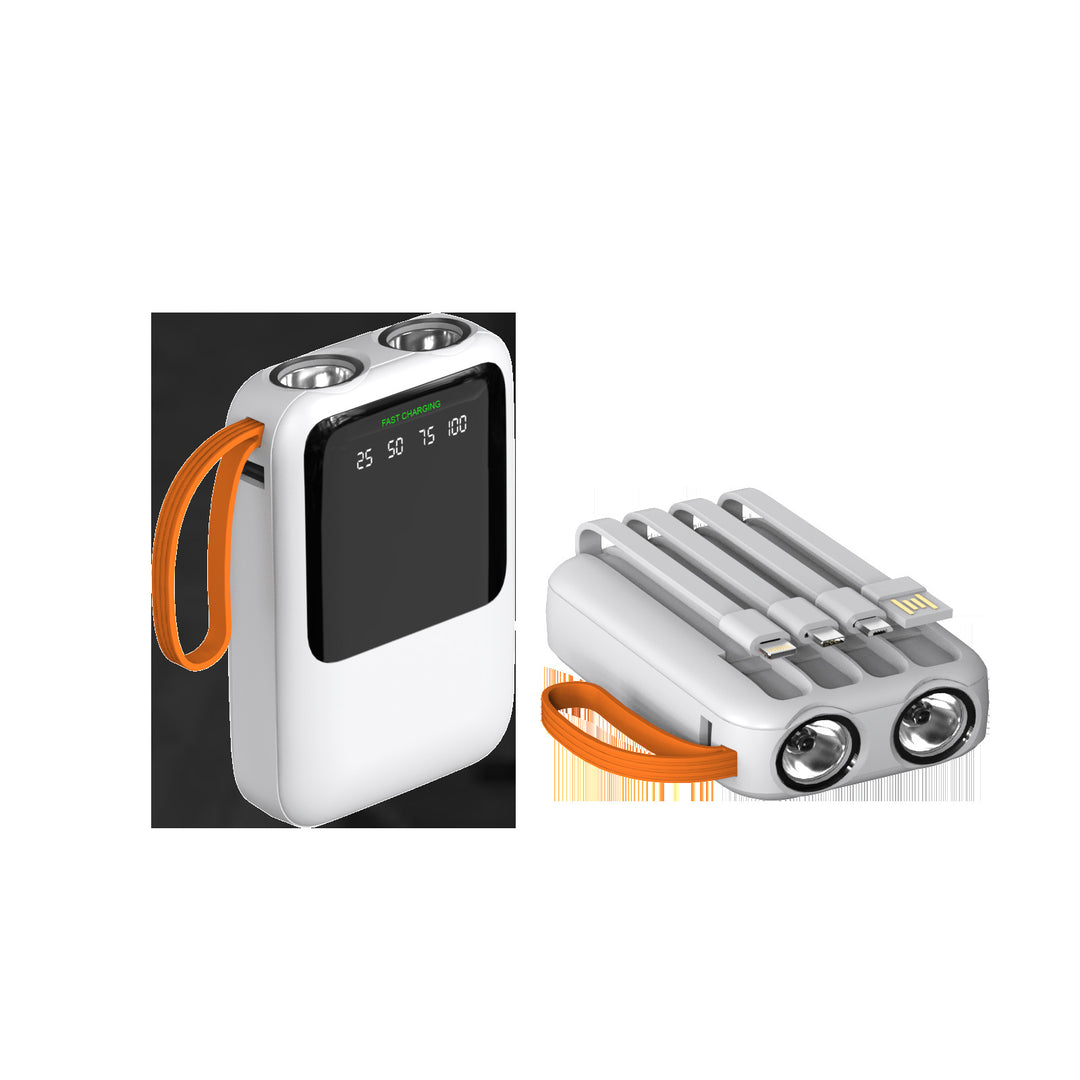 Portable power bank with versatile charging ports and LED display Bowlift