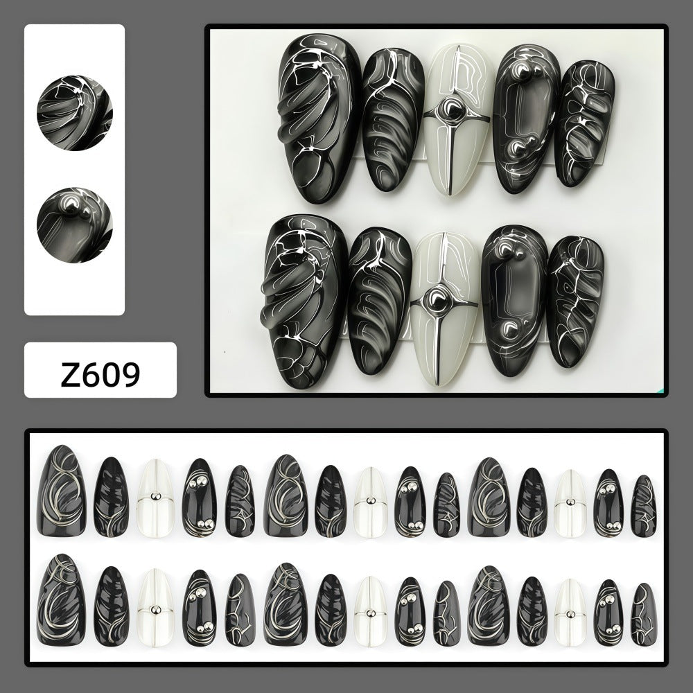 Artificial nails with futuristic design Bowlift