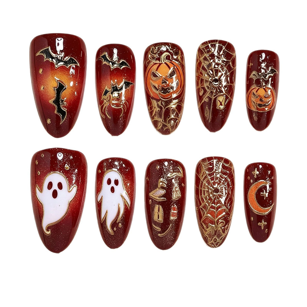 Halloween-Themed Decorative Press-On Nails Bowlift
