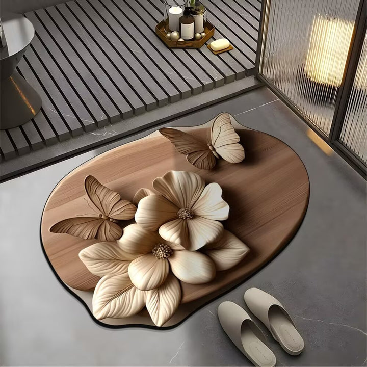 Decorative Butterfly Bath Mat Bowlift