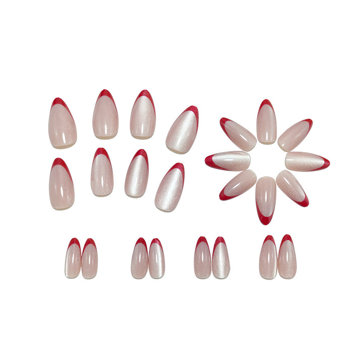 Noble Stiletto Fake Nails with Glossy Finish and Gradient Bowlift