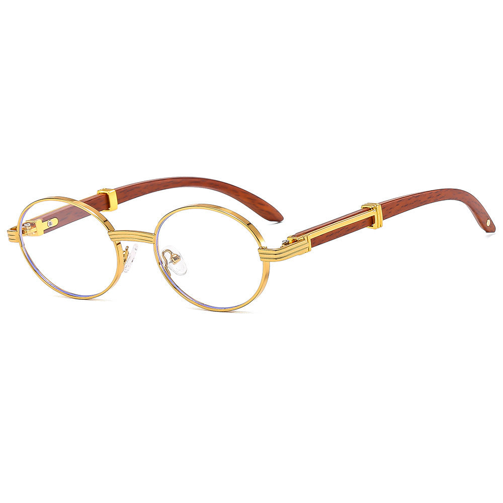 Vintage-Inspired Circular Sunglasses with Luxurious Golden Accents Bowlift
