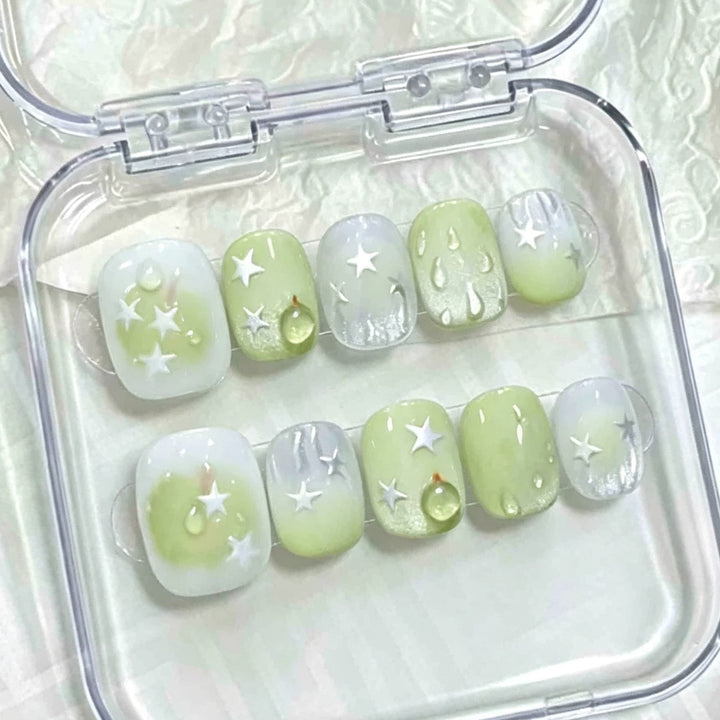 Starry Themed Press-On Nail Set Bowlift