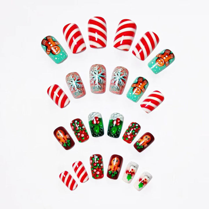 Artificial nails in gingerbread house design Bowlift