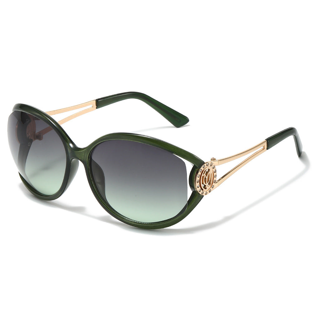 Designer Cat-Eye Sunglasses with Gold Accent Details Bowlift