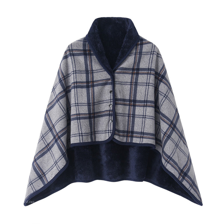 Women Comfortable Throw Blanket with Checkered Pattern Bowlift