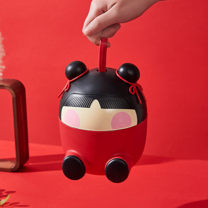 Cute Cartoon-Themed Trash Can Bowlift
