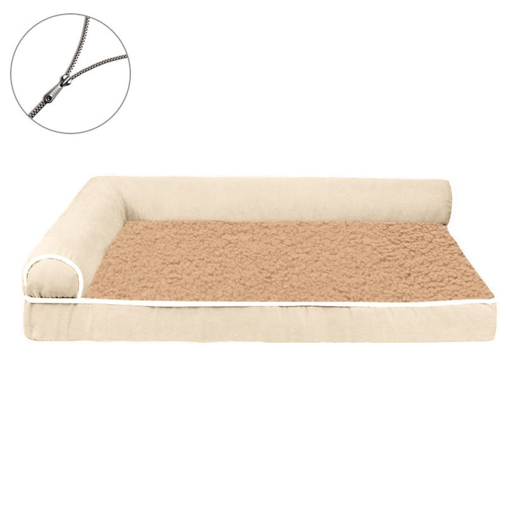 Bolstered Plush  Lounge Bed  Dog Bed