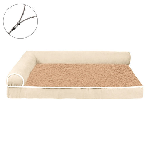 Bolstered Plush  Lounge Bed  Dog Bed