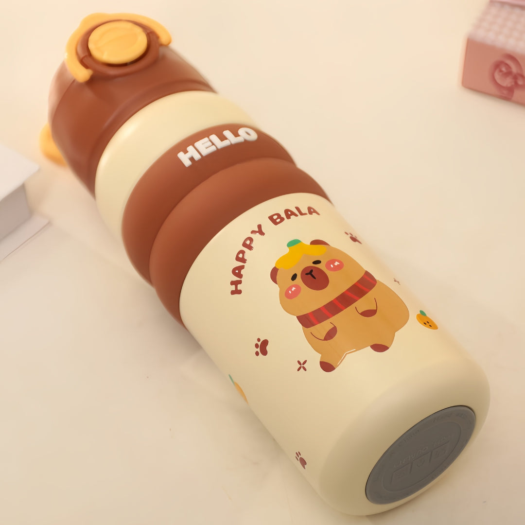 Ladies Stylish Insulated Drinking Bottle with Playful Design Bowlift