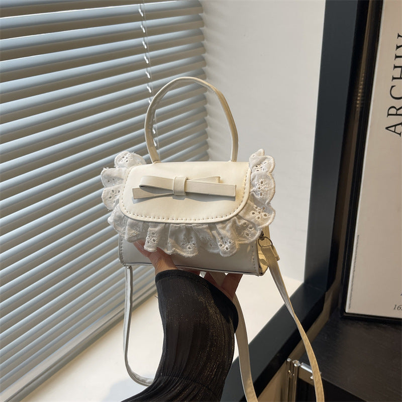 Elegant Ruffled Bow Crossbody Handbag Bowlift