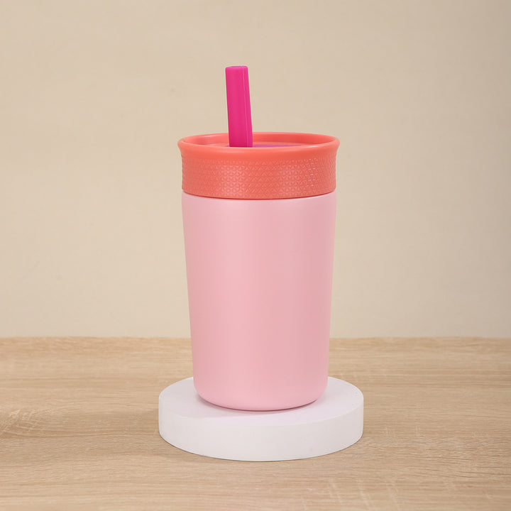 Ladies Insulated Drinking Bottle with Silicone Lid and Straw Bowlift