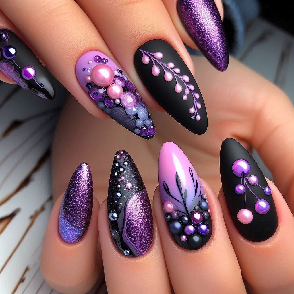 Artificial nails with creative designs Bowlift