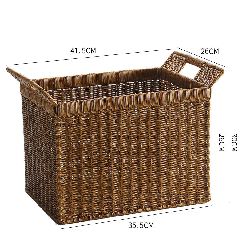 Handcrafted Woven Storage Cube with Ergonomic Handles Bowlift