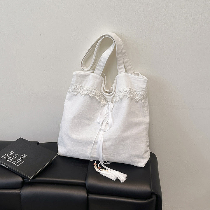 Chic Embroidered Shoulder Tote Bag Bowlift