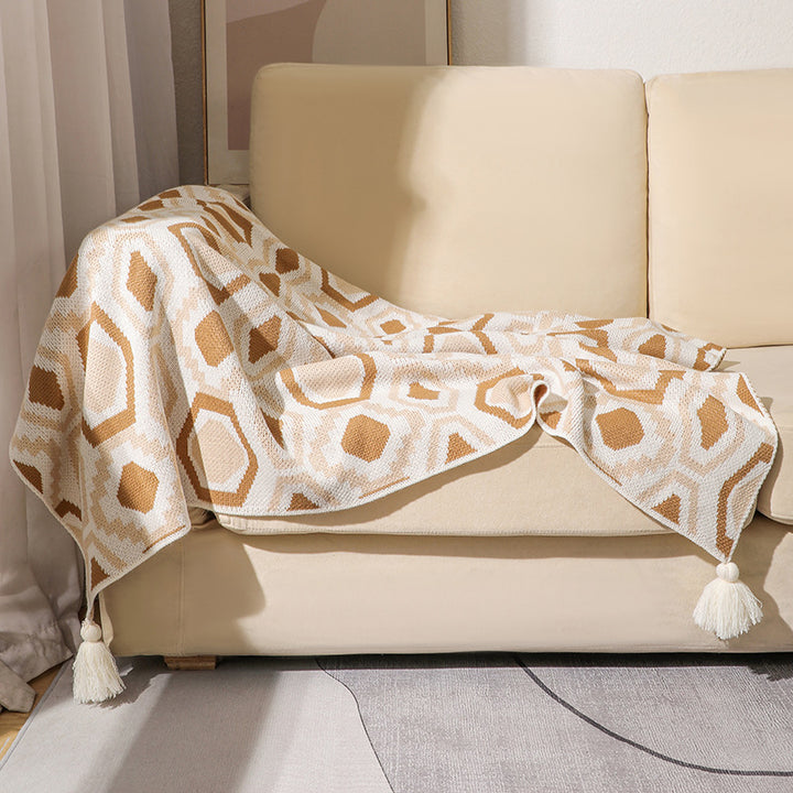 Decorative Geometric Throw Blanket