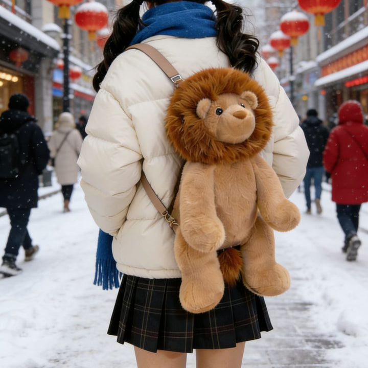 Plush Lion Backpack Bowlift
