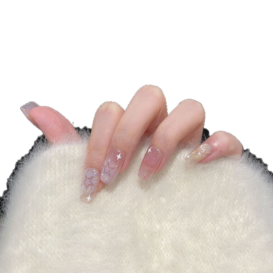 Starry Sky-Inspired Press-On Nail Art Set Bowlift