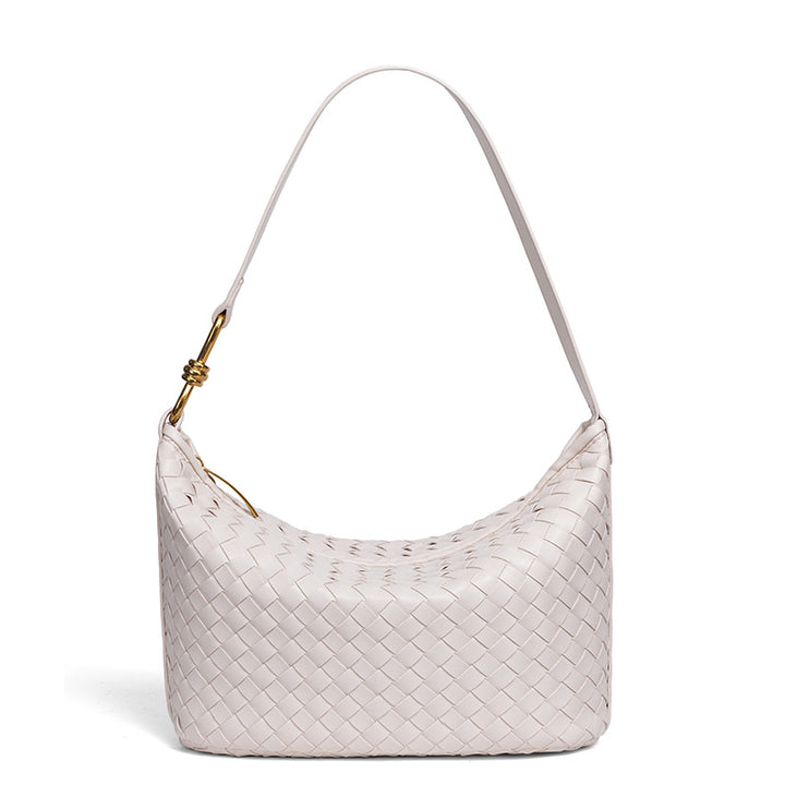 Stylish Woven Leather Handbag Bowlift
