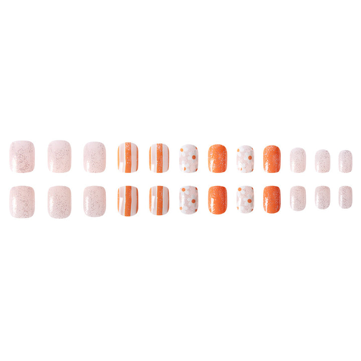 Artistic Glitter Press-On Nail Set Bowlift