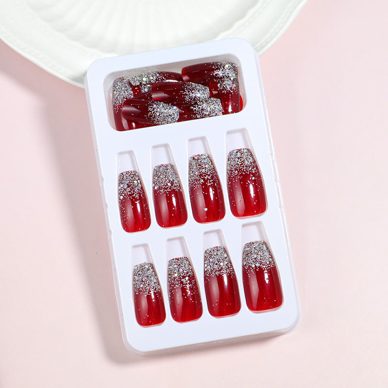 Elegant Glittery Press-On Nail Set Bowlift