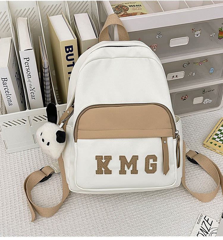 Casual Letter-Embellished Backpack