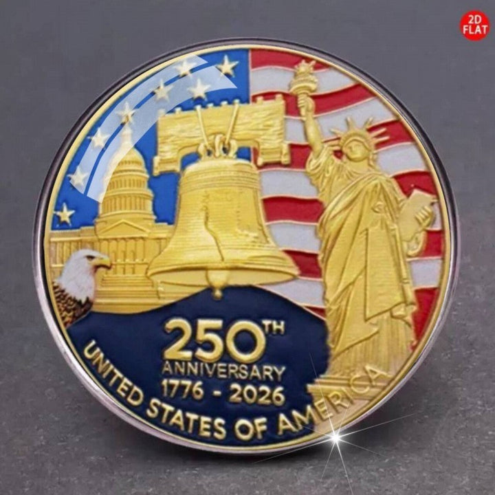 Unisex nan Semiquincentennial commemorative challenge coin medallion Bowlift
