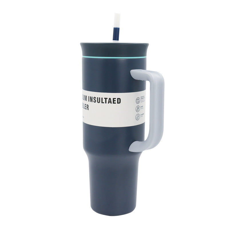 Women's Vacuum-Insulated Drinking Cup with Handle and Straw Bowlift