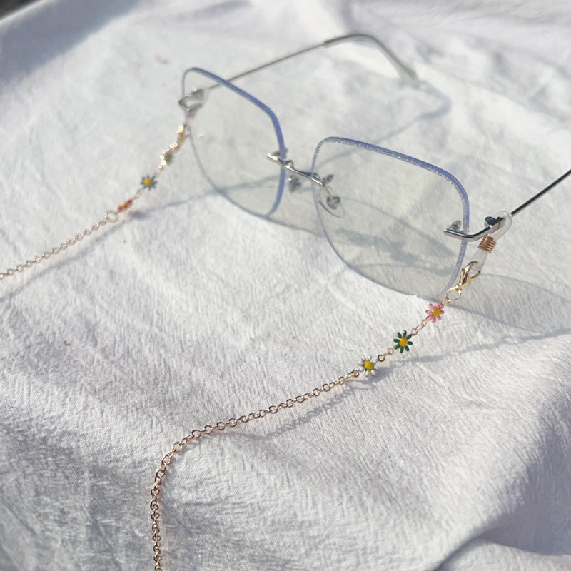Floral-Accented Eyewear Chain Bowlift